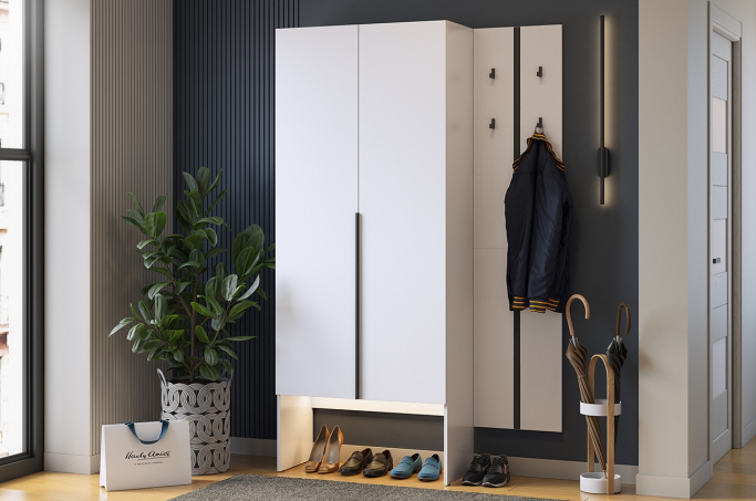 Прихожая "Мебельсон К27" белое дерево