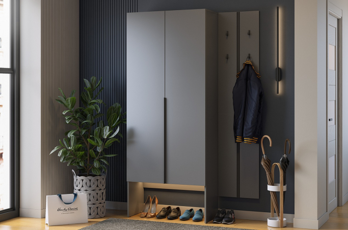 Прихожая "Мебельсон К27" графит