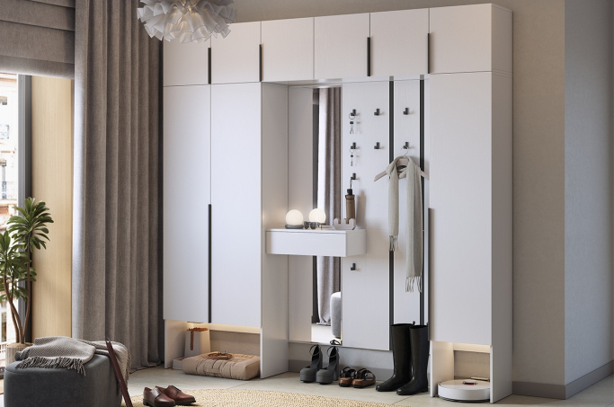 Прихожая "Мебельсон К32" белое дерево