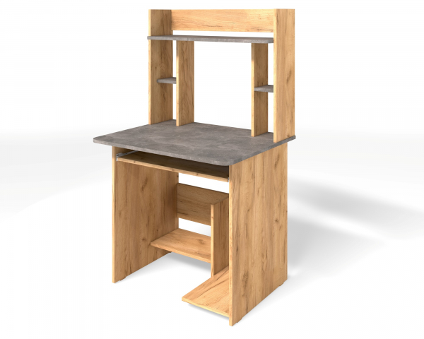 Стол компьютерный "СК-5+СКН-5" дуб золотой крафт/ателье светлое