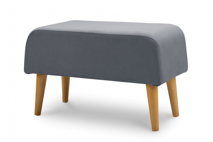 Пуф "Бёрн" велюр серый