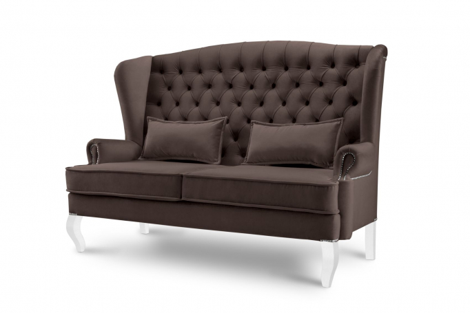 Диван для отдыха "Лорд" велюр коричневый