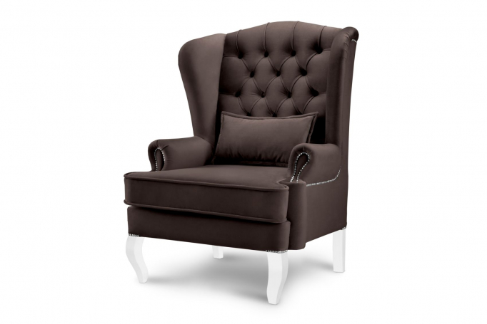 Кресло для отдыха "Лорд" велюр коричневый