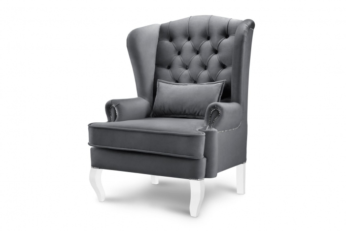 Кресло для отдыха "Лорд" велюр серый