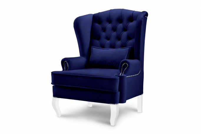 Кресло для отдыха "Лорд" велюр синий