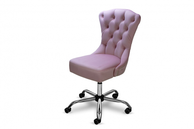 Стул "Милано" компьютерный, велюр пудровый