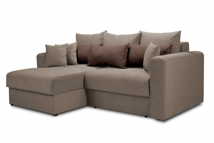 Угловой диван-кровать "Мэдисон" велюр бежевый