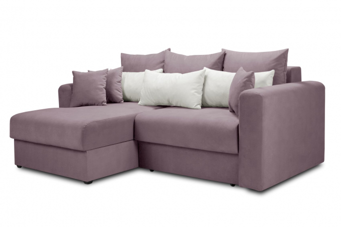 Угловой диван-кровать "Мэдисон" велюр лавандовый