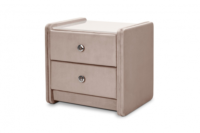 Тумба "Мягкая" велюр кремовый