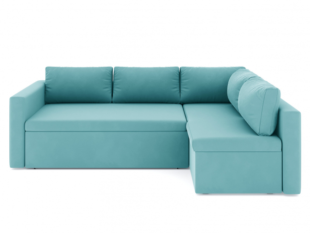 Угловой диван-кровать "Мансберг", велюр Зара Азур 48