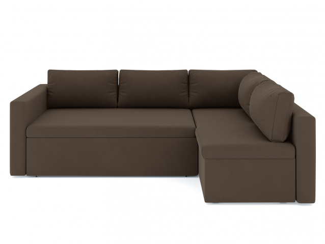 Угловой диван-кровать "Мансберг", велюр Зара Браун 20