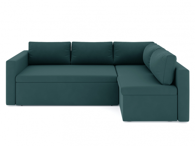 Угловой диван-кровать "Мансберг", велюр Зара Изумруд