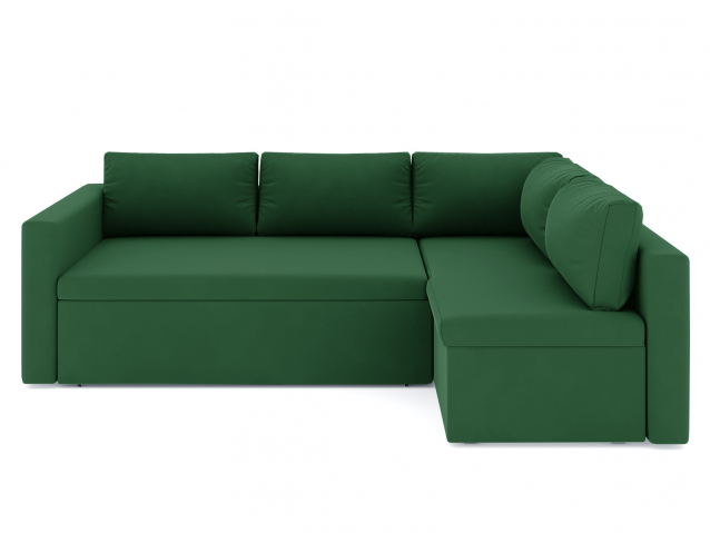 Угловой диван-кровать "Мансберг", велюр Зара Малахит 33