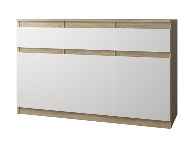 Комод "Челси 1" дуб сонома, белый