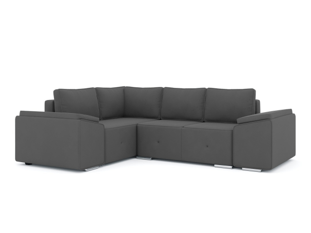 Диван-кровать угловой "Хавьер-1" велюр Зара Грэй 18