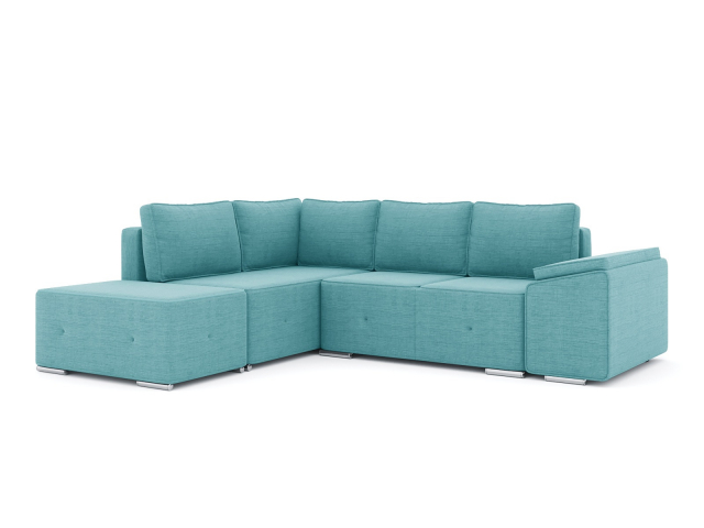 Диван-кровать угловой "Хавьер" рогожка Дрим Азур