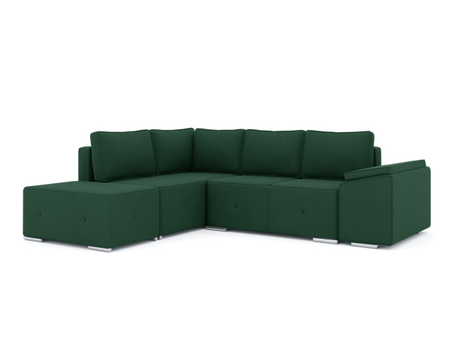 Диван-кровать угловой "Хавьер" велюр Зара Малахит 33
