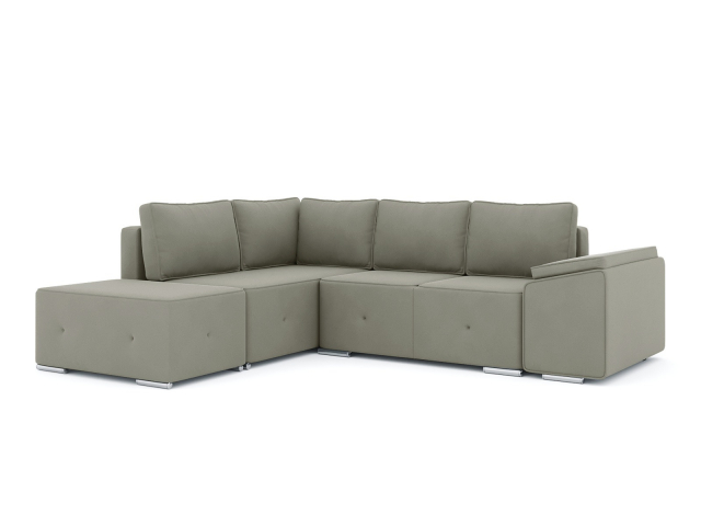 Диван-кровать угловой "Хавьер" велюр Зара Лайт 04