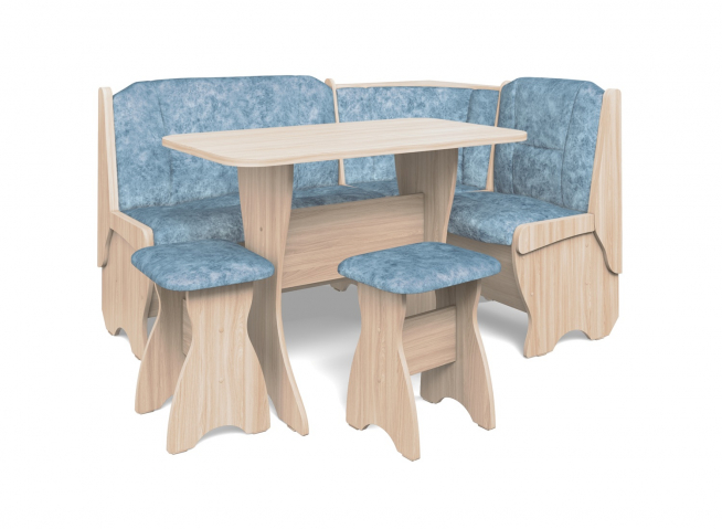 Кухонный набор "Орхидея" однотон, ясень, велюр лагуна