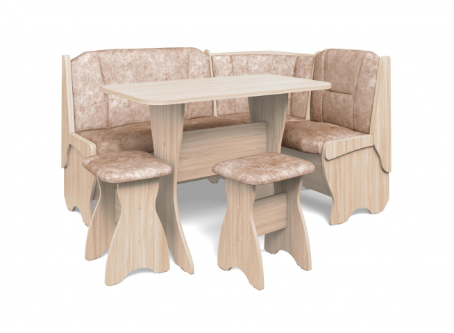 Кухонный набор "Орхидея" однотон, ясень, велюр латте