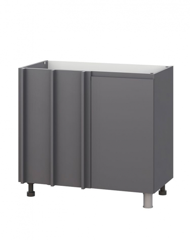 Стол угловой "Денвер С 1000у" 1м, графит серый