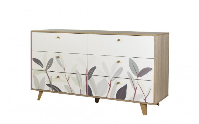 Комод 56.02 "Адажио" дуб сонома/белый