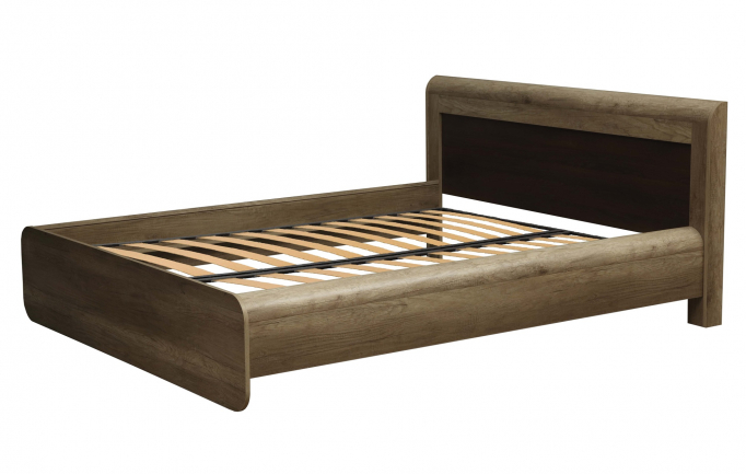 Кровать "Фантазия" с ортопедическим основанием дуб каньон/дуб кальяри