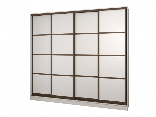 Шкаф-купе "Борнео-4-3" 4-х дверный, компоновка 3