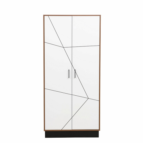 Шкаф для одежды 54.03 "Гамма" таксония/ПВХ белый