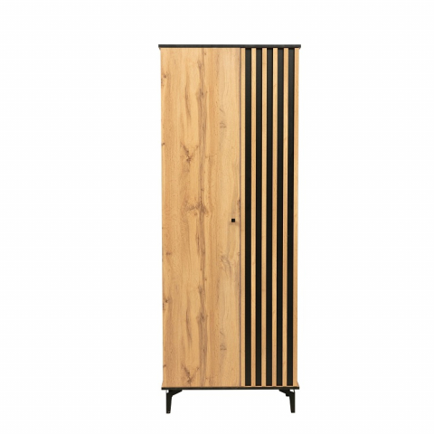 Шкаф для одежды 51.01 "Либерти" опора металл h (х)=150мм, дуб вотан/черный