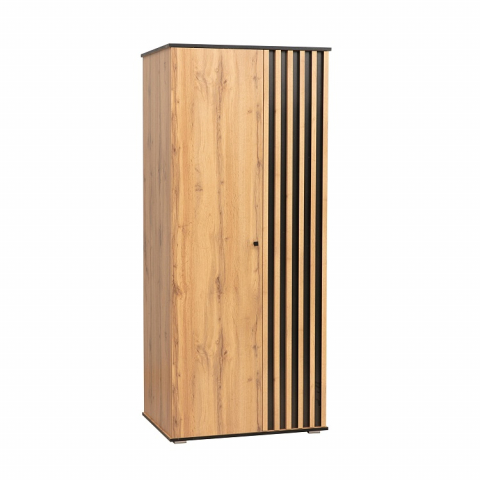 Шкаф для одежды 51.12 "Либерти" опора h (х)=20мм, дуб вотан/черный