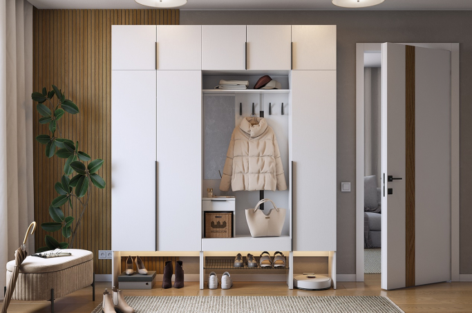 Прихожая "Баско К7", белое дерево