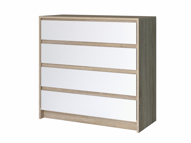 Комод "Соло 2-2" дуб сонома/белый