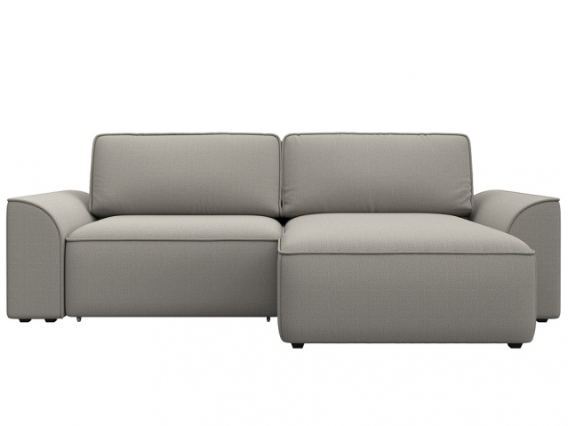 Угловой диван-кровать "Лига-048" НПБ, Амур 02 бежевый, рогожка, 128264