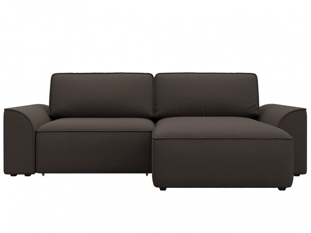 Угловой диван-кровать "Лига-048" НПБ, Амур 05 коричневый, рогожка, 128265