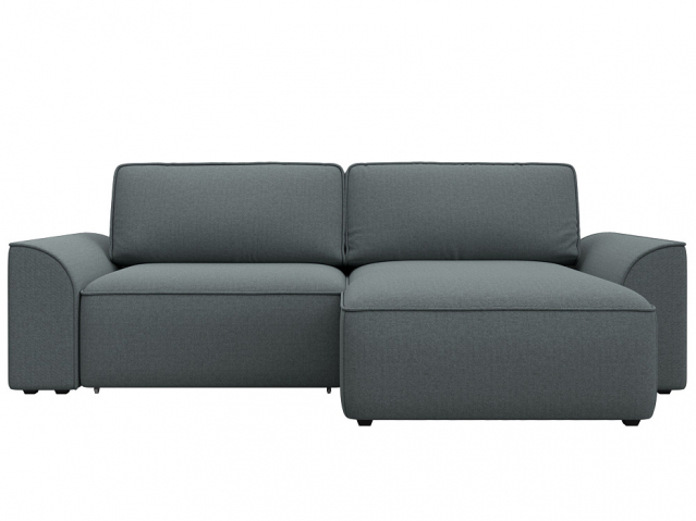 Угловой диван-кровать "Лига-048" НПБ, Амур 07 серый, рогожка, 128266