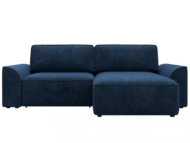 Угловой диван-кровать "Лига-048" НПБ, BRUT (БРУТ) 11 синий, велюр, 128272