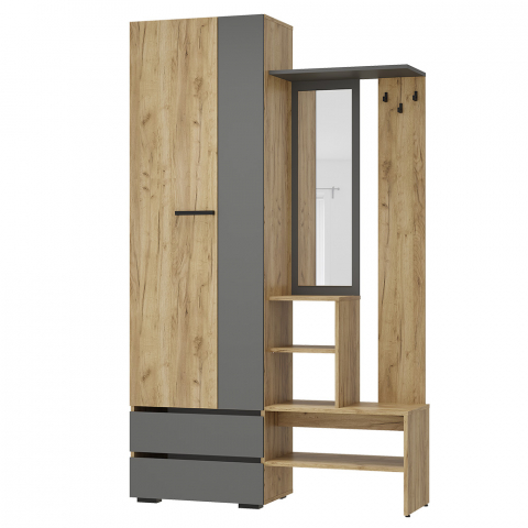 Прихожая "Твист" ПР-04, крафт/графит