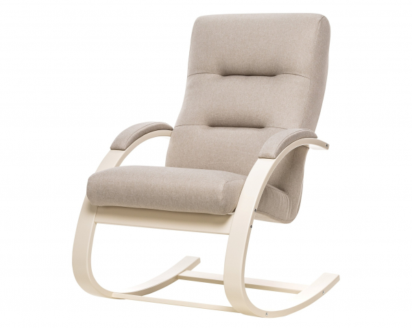 Кресло-качалка "Leset (Лесет) Милано" слоновая кость, рогожка Malmo (Мальмо) 05