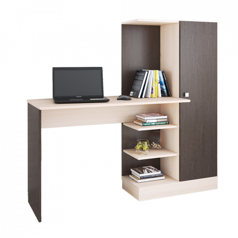 Компьютерный стол "Квартет-6" венге/дуб молочный
