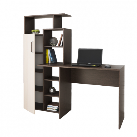 Компьютерный стол "Квартет-7" венге/дуб молочный