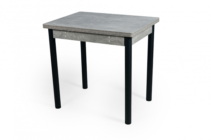 Кухонный стол "Ирис" ателье светлое, черный