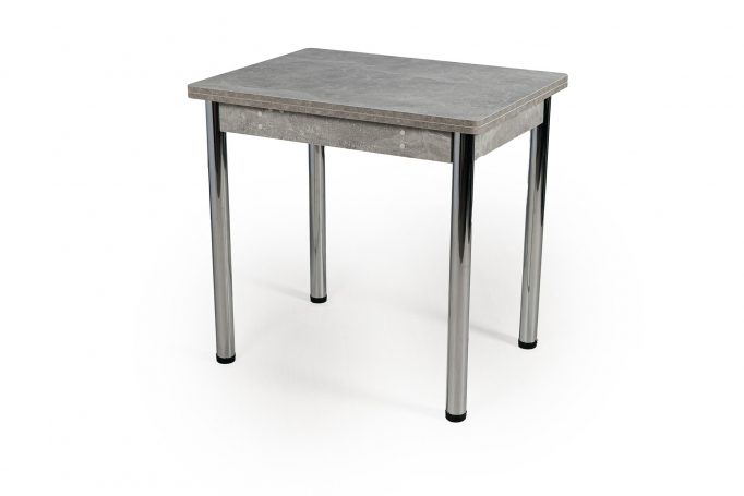 Кухонный стол "Ирис" ателье светлое, серебро