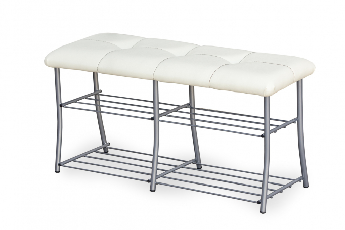 Обувница "МС-7" серебро+лак, борнео крем