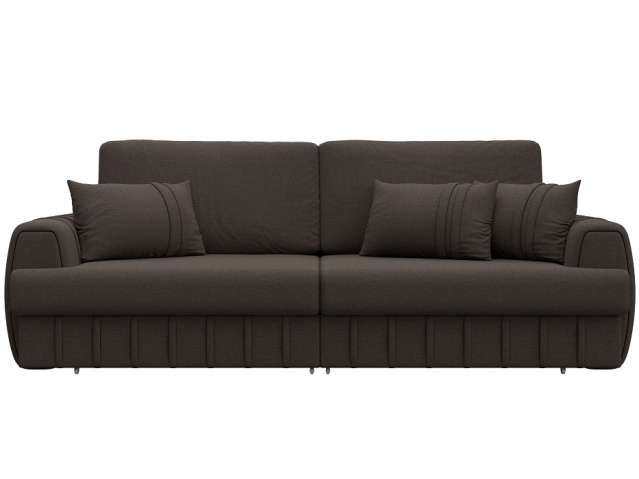 Диван-кровать "Лига-057" НПБ, Амур 05 коричневый, рогожка, 129206