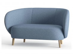 Синий диван прямой "тейлор", рогожка dream blue (дрим блю)