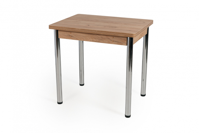 Кухонный стол "Ирис" дуб золотой крафт, серебро