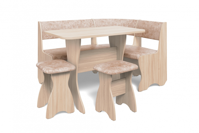 Кухонный набор "Тюльпан" однотон, ясень, велюр латте