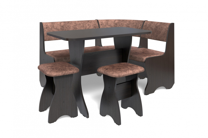 Кухонный набор "Тюльпан" однотон, венге, велюр коньяк