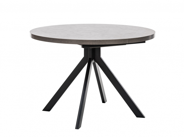 Стол раздвижной "Leset (Лесет) Таун" камень темный/черный